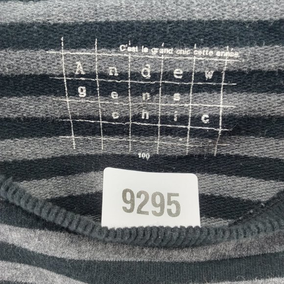 andew gens chic casual stripes sweater size medium - Picture 3 of 9